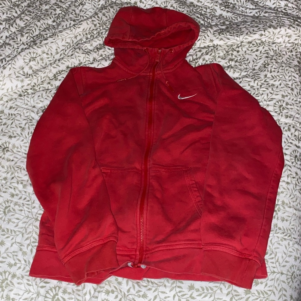 Vintage Nike Zip Up hoodie Men’s Size small Red
